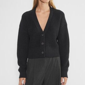 Wilfred Babaton Cropped Black Cardigan XS